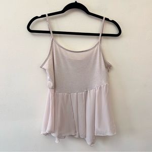 Moussy flowy bottom spaghetti strap cami tank blouse size medium